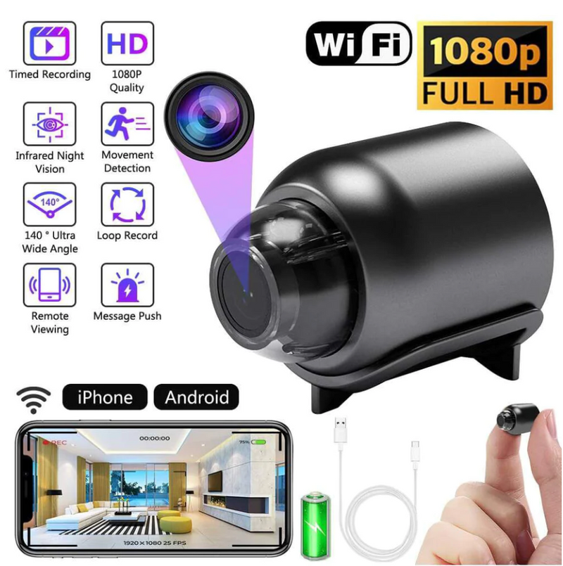 Mini Cámara de Seguridad Full HD 4K UltraVision